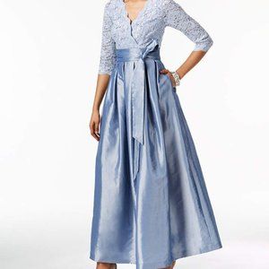 Jessica Howard Women's Sequined-Lace Surplice Gown - Size 10